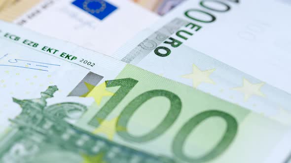 Macro Of A One Hundred Euro Bill