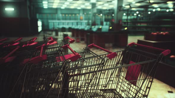 Empty Closed Supermarket Due Covid19 Coronavirus Epidemic alt