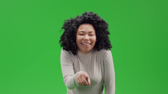 Green Screen Young Female Laughs