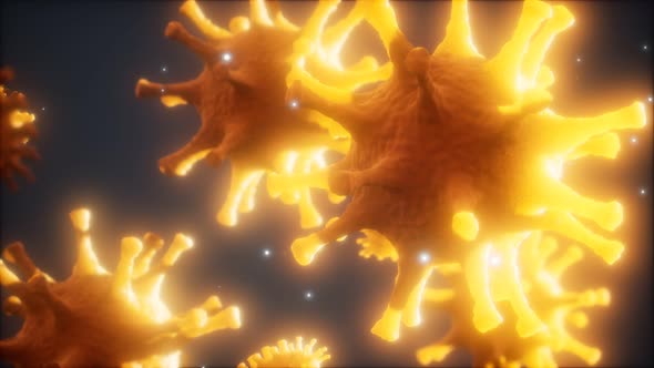 Bacteria Virus or Germs Microorganism Cells Under Microscope with Depth alt