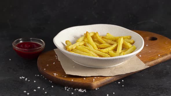 French Fries Disappear From a Plate  Stop Motion Animation