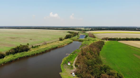 View of the beautiful countryside landscape. alt