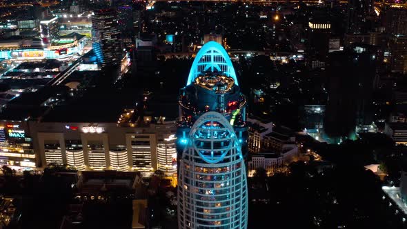 Siam and Rachathewi Districts Aerial Views, Rooftop Bar, in Bangkok, Thailand alt