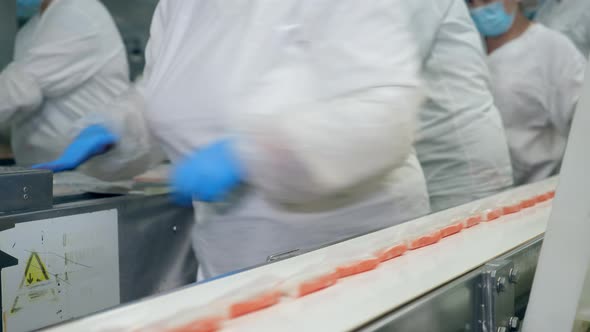 Factory Technicians Are Removing Crab Sticks From the Belt alt