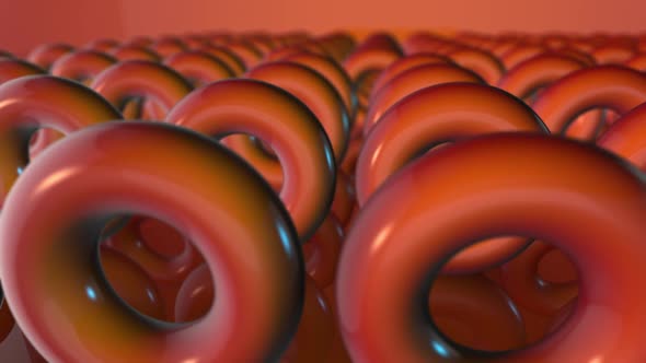 3d orange shapes moving background alt