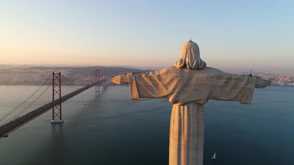 Aeria View Sanctuary of Christ the King at Sunset