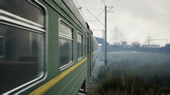 An Empty Train Travelling alt