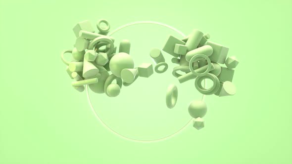 The creative geometries with metal circle