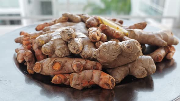 Natural Immunity Boosters  Roots of Ginger and Turmeric with Lemon Alternative Medicine alt