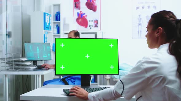 Assistant Giving Doctor Patient Xray alt
