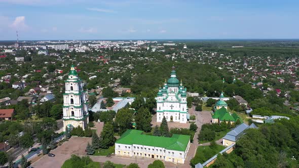 Trinity Monastery in Chernigiv Ukraine in the Summer