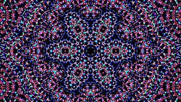 Abstract Kaleidoscope pattern with full colors. Magic mandala. 4k alt