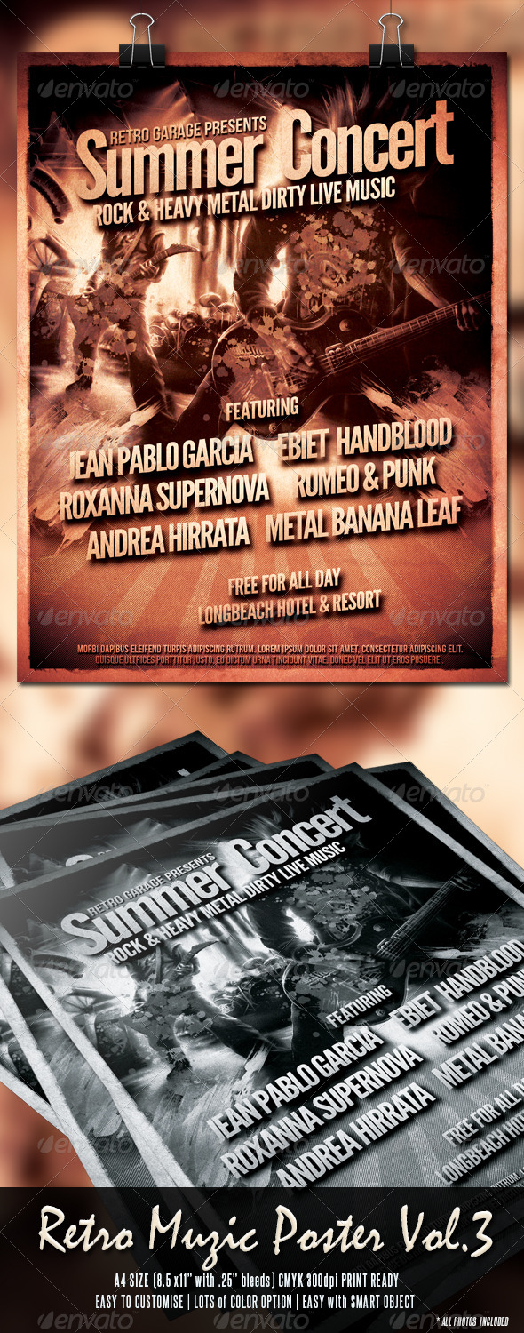 Retro Muzic Flyer/Poster Vol.3 - Concerts Events