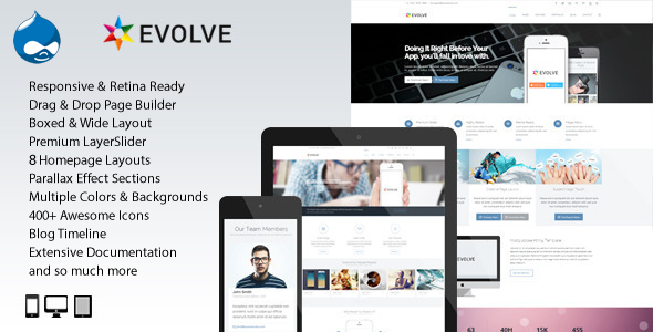 Evolve - MultiPurpose, Creative Drupal Theme - Drupal CMS Themes