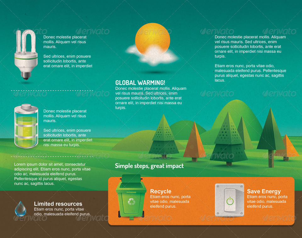 vintage style ecology brochure template by insectodesign brochure maker software free download