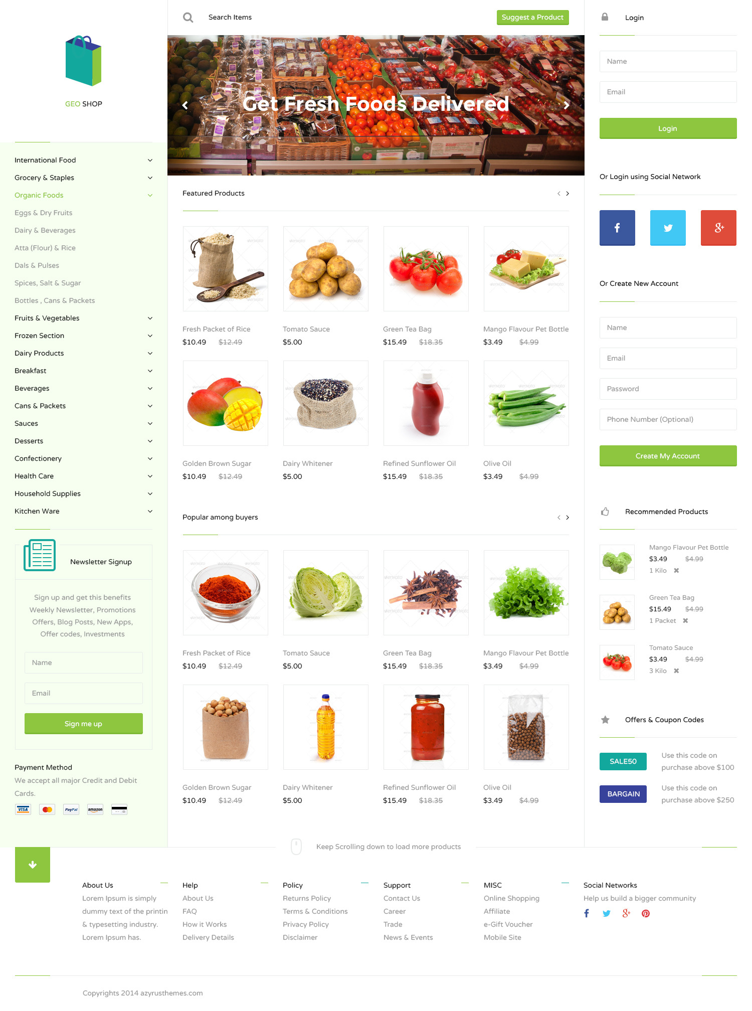 Geo Shop - Groceries Shopping Website by azyrusmax | ThemeForest