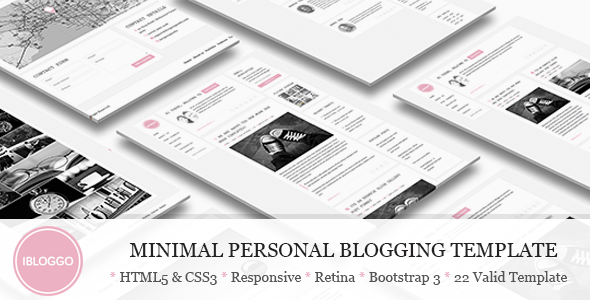 Fabulous iBloggo - Minimal HTML Personal Blog Template