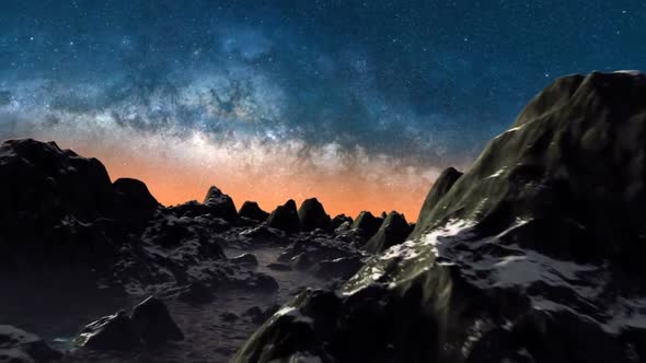 Cosmic Landscape On The Background Of The Milky Way
