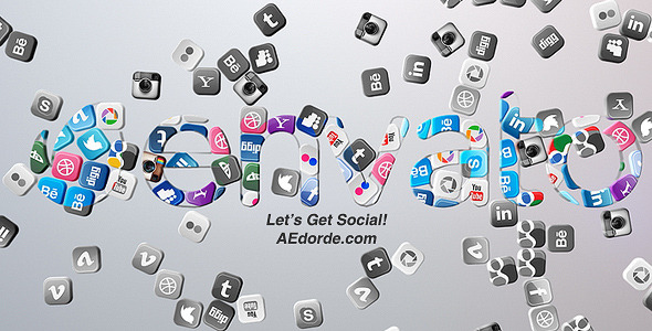 Falling Social Icons - VideoHive 7891706