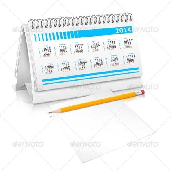 Desk Calendar Mockup