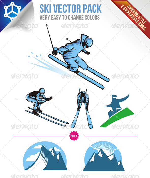 Ski Vector Pack - Sports/Activity Conceptual