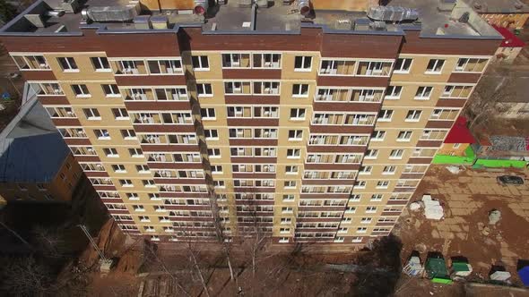  - New Block of Flat Being Built in the Suburbs, Aerial View. Russia alt