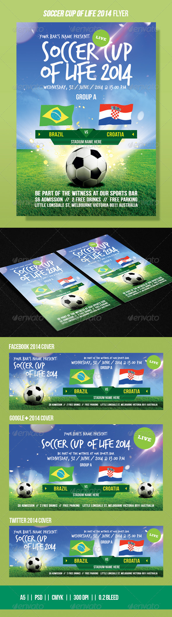 Soccer Cup Football Event Promo Flyer - Sports Events