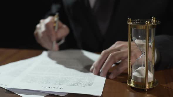 Terminally Ill Man Signing Living Will Before Medical Care, Leaving Heritage alt