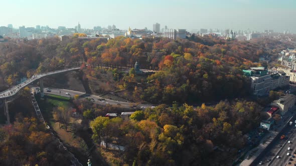 Kiev City the Capital of Ukraine at Autumn Time