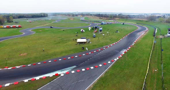 Aerial view of drift track