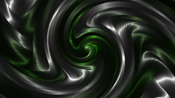 Abstract Green Twisted Line Background Animation