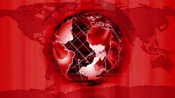 Digital tech earth globe spinning. Animated futuristic earth rotation technology background.  A 221