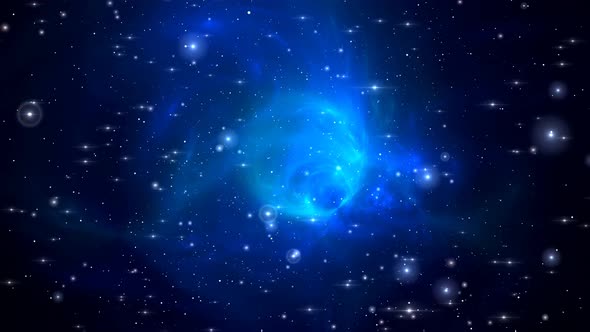 Blue Galaxy Space Motion Loop Background