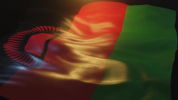 Malawi Flag Low Angle View