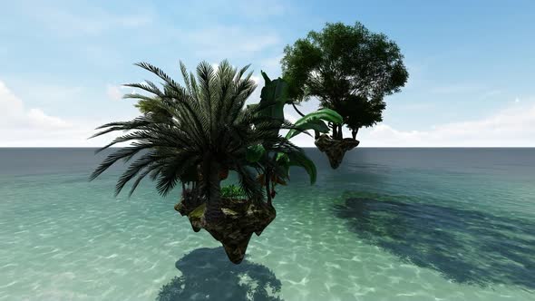 Exotic floating islands above the sea alt
