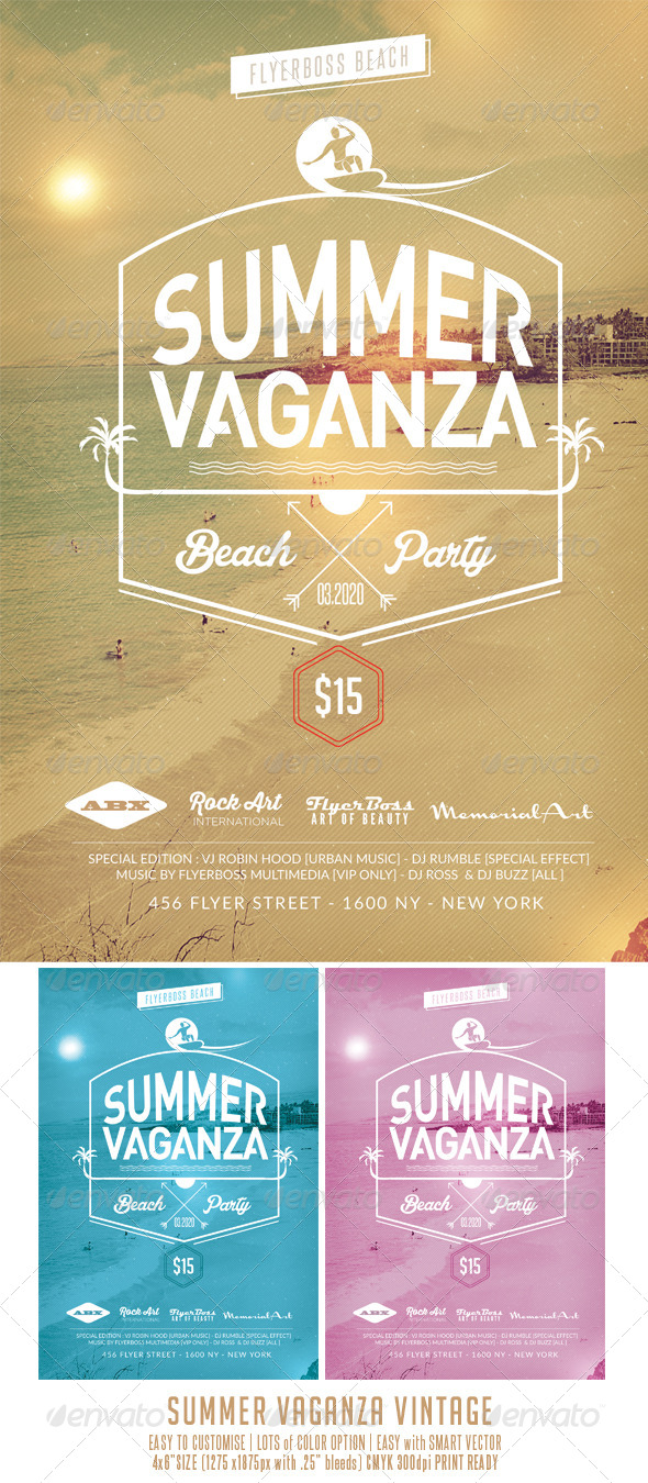 Summer Vaganza Vintage - Events Flyers