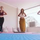 Yoga Session  Three Women Do Yoga in the Studio - VideoHive Item for Sale