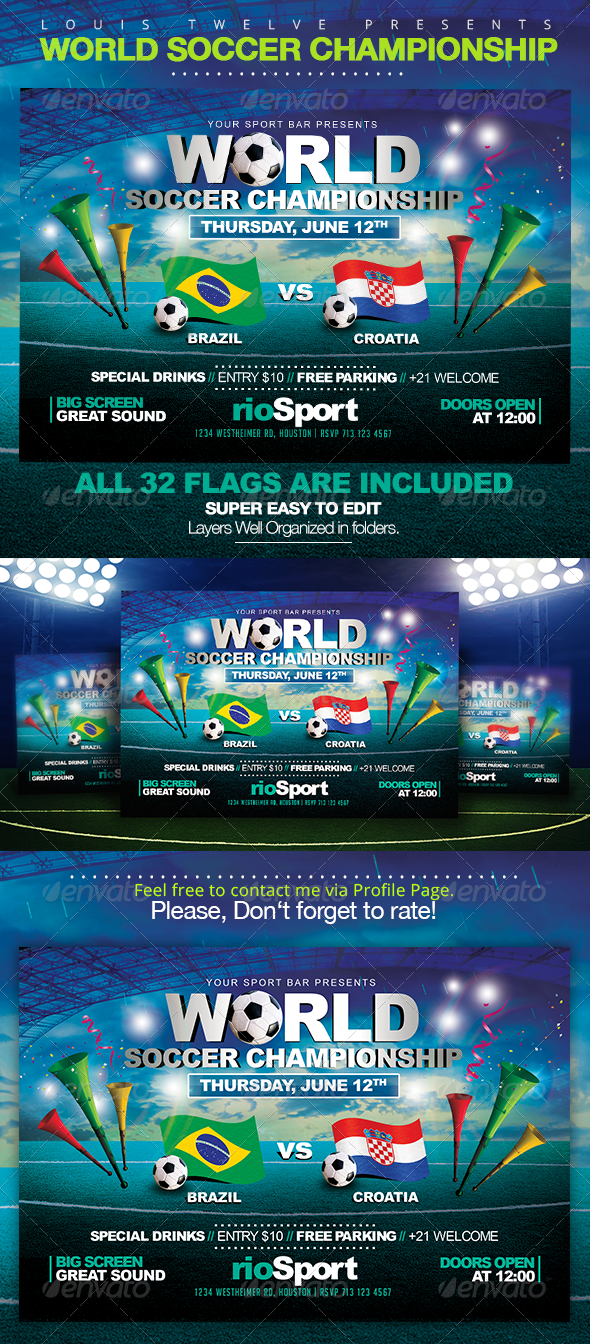 World Championship 2014 | Horizontal Flyer - Sports Events