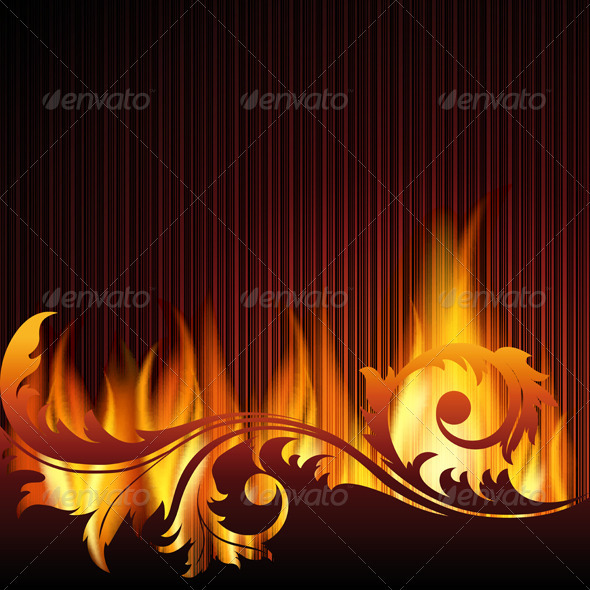 Background with flame.