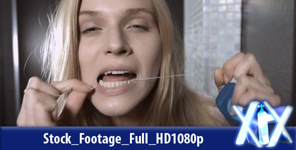 Girl Flossing Teeth alt