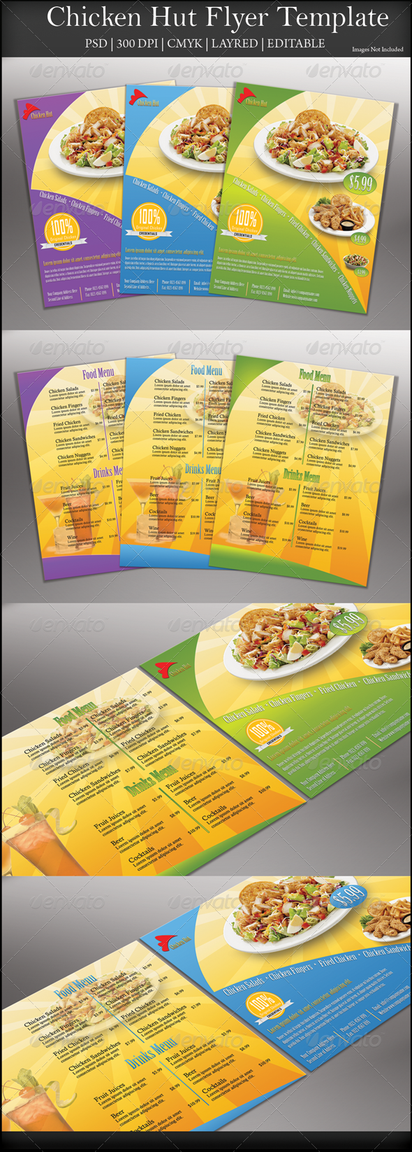 Chicken Hut Flyer - Restaurant Flyers