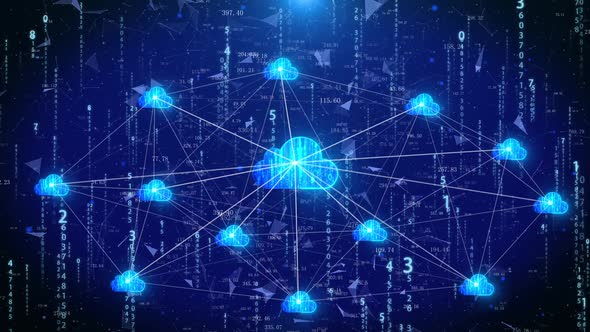 Cloud Service Platform Iot Data Center Network Connection Technology Background alt