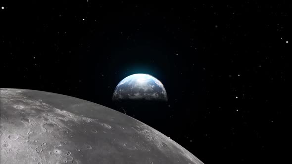 Moon And Earth