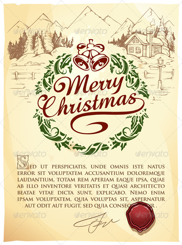 Calligraphic Christmas lettering - Christmas Seasons/Holidays