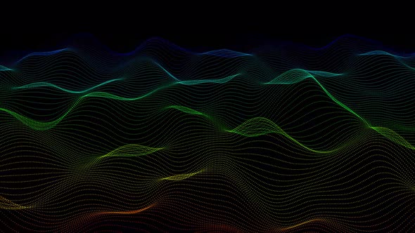abstract particle line wave motion background. Vd 6