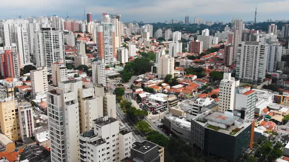 Skyscrapers and Buildings Sao Paulo, Brazil (Aerial View, Panorama, Drone Footage) alt