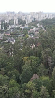 Aerial View of the Border of the Metropolis and the Forest alt