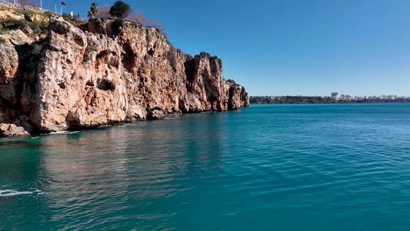 Central Beach Aerial View Turkey Antalya 4 K alt