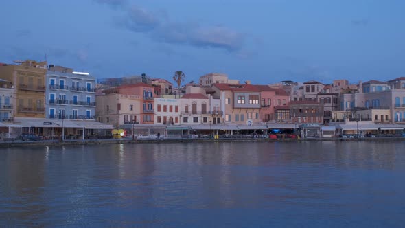 Picturesque Old Port of Chania, Crete Island. Greece alt