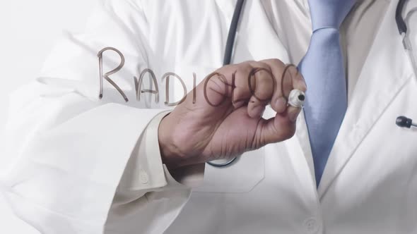 Asian Doctor Writing Radiology alt